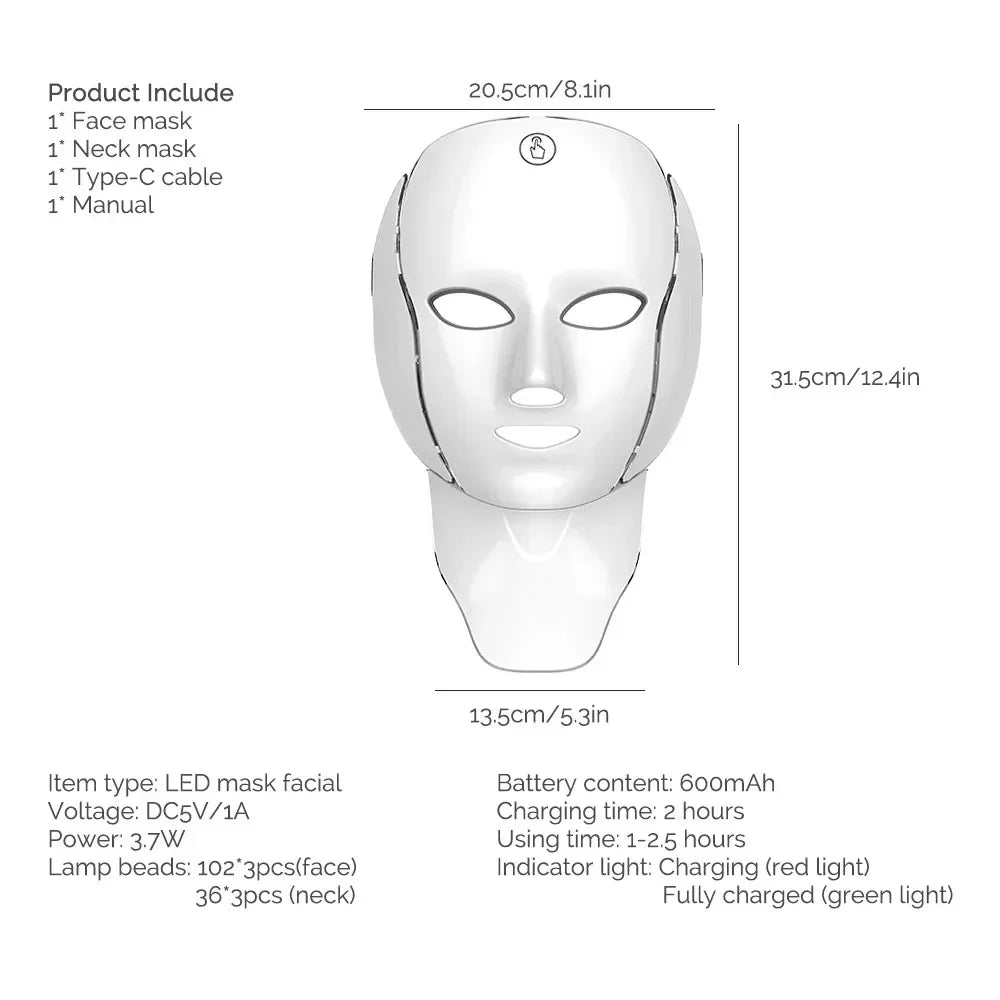 LED Full Facial Therapy Mask