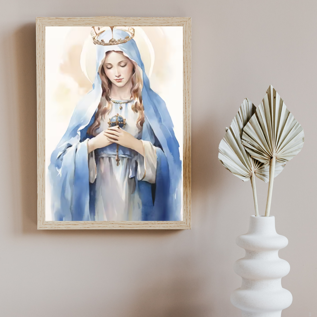Virgin Mary Serenity Canvas
