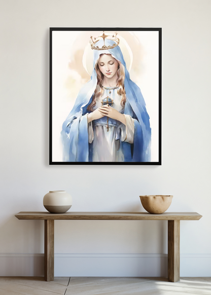 Virgin Mary Serenity Canvas